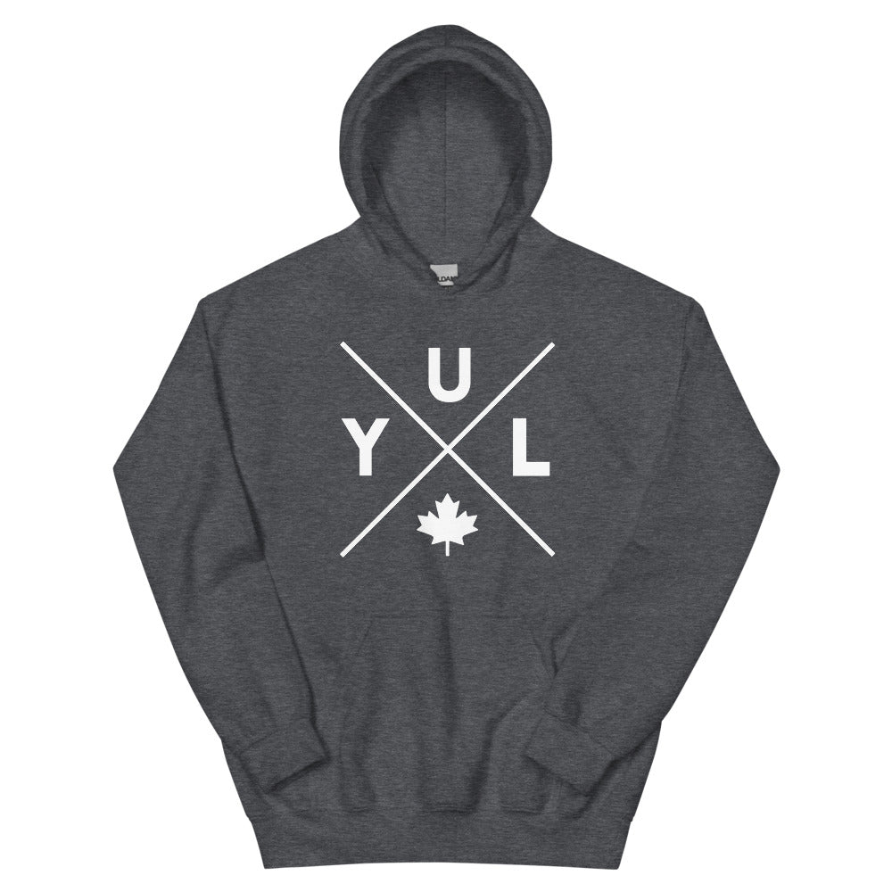 YUL Hoodie Dark Heather Canadian City Apparel