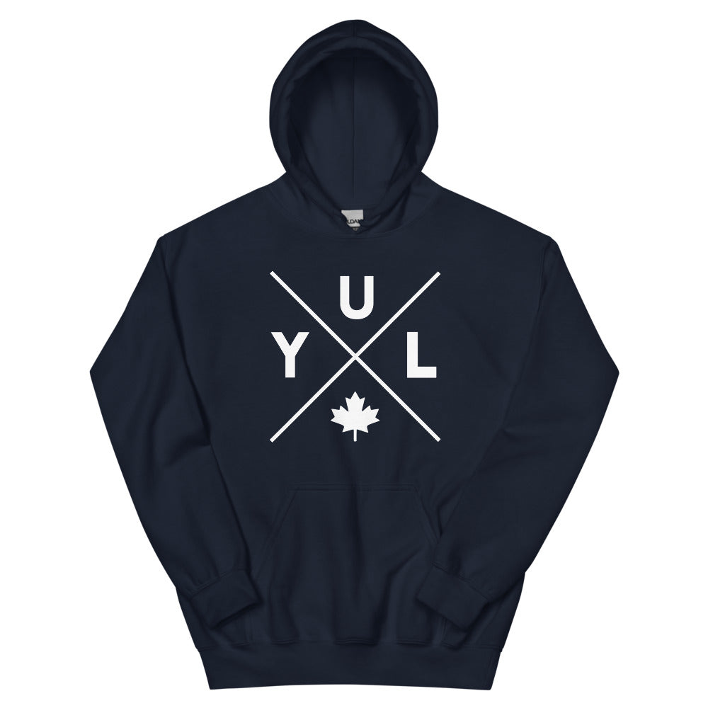YUL Hoodie Navy Canadian City Apparel