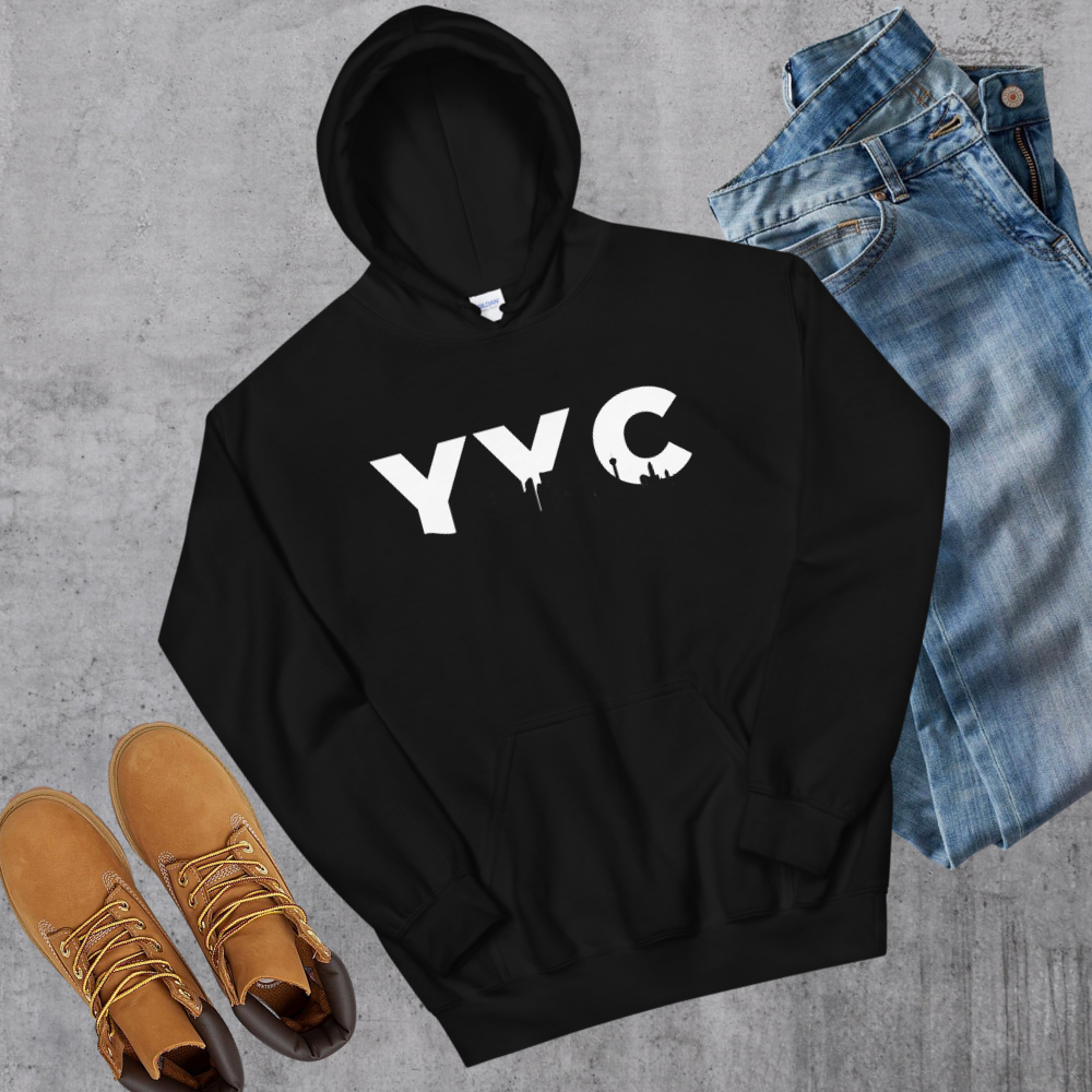 YYC Hoodie Black Alberta calgary Canadian City Apparel