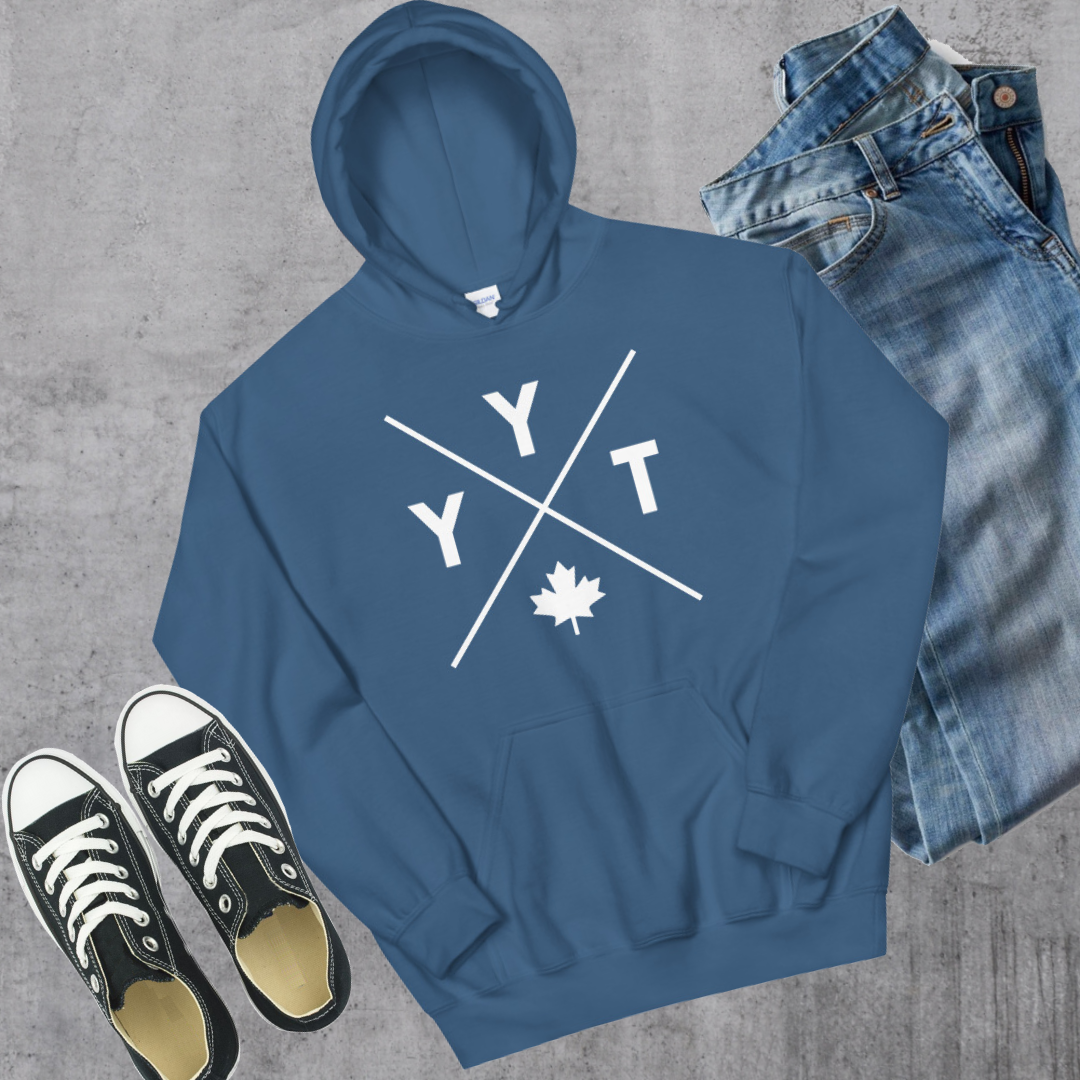 YYT 🍁 Hoodie Indigo Blue Canadian City Apparel