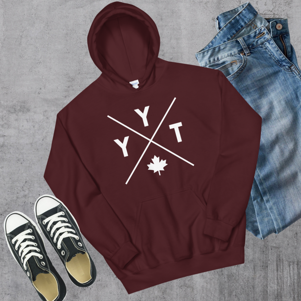 YYT 🍁 Hoodie Maroon Canadian City Apparel