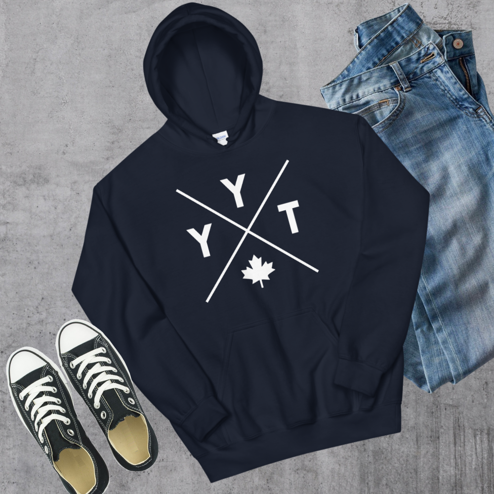 YYT 🍁 Hoodie Navy Canadian City Apparel