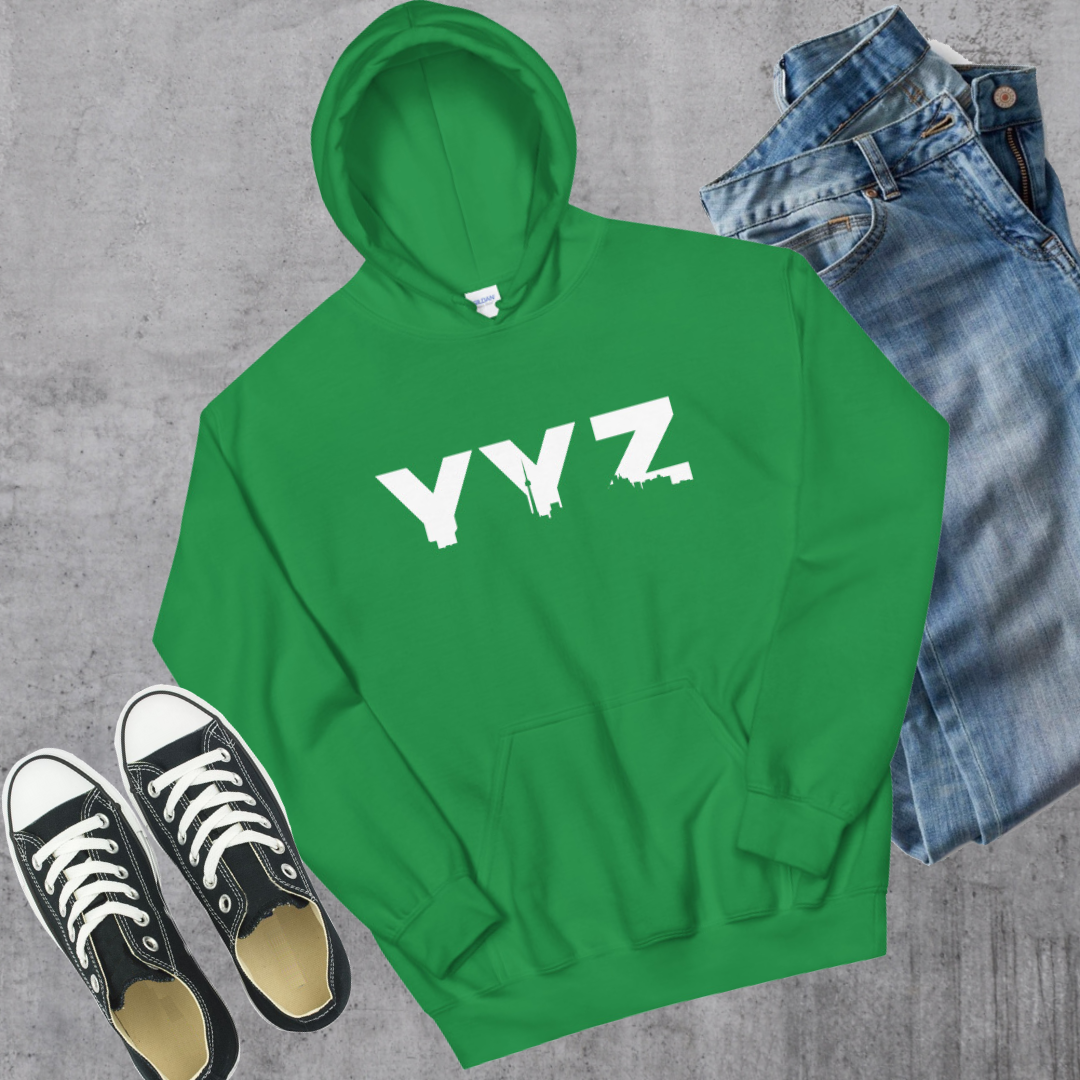 YYZ Hoodie Irish Green Canadian City Apparel Toronto