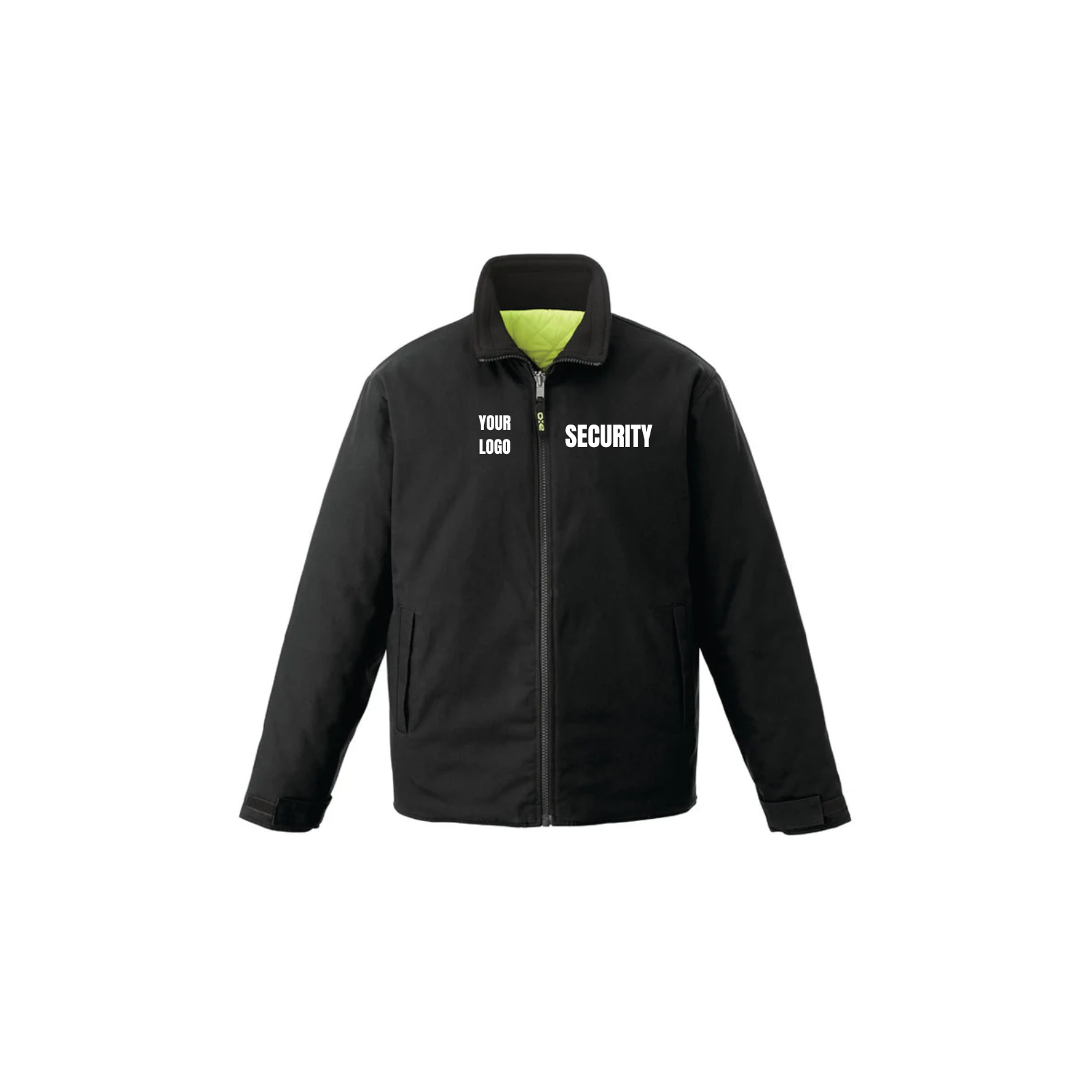 Zircon Reversible Security Hi-Vis Insulated Jacket – Cotton Canvas & Polyester Black Security