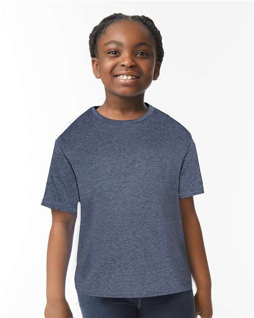 Softstyle® Youth T-Shirt Heather Navy T-Shirts