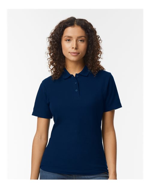 Softstyle® Women's Pique Polo Navy Sport Shirts