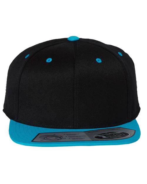 110® Snapback Cap Black Teal Adjustable Flexfit Headwear