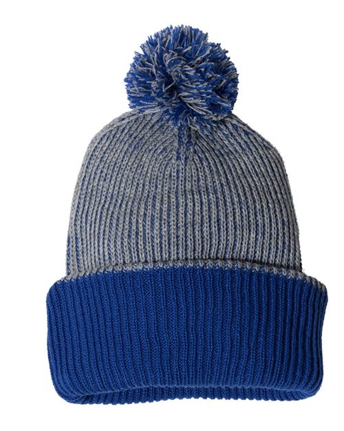 12’ Speckled Pom - Pom Cuffed Beanie