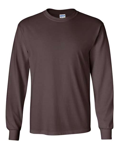 Ultra Cotton® Long Sleeve T-Shirt - Dark Chocolate Dark Chocolate T-Shirts - Long Sleeve