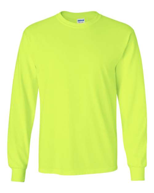 Ultra Cotton® Long Sleeve T-Shirt - Safety Green Safety Green T-Shirts - Long Sleeve