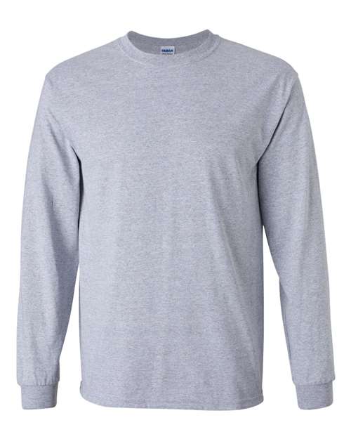 Ultra Cotton® Long Sleeve T-Shirt - Sport Grey Sport Grey T-Shirts - Long Sleeve