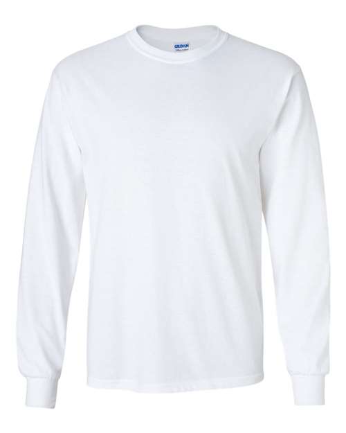 Ultra Cotton® Long Sleeve T-Shirt - White White T-Shirts - Long Sleeve