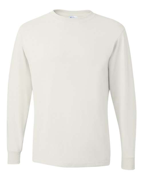 Dri-Power® Long Sleeve 50/50 T-Shirt - White White T-Shirts - Long Sleeve