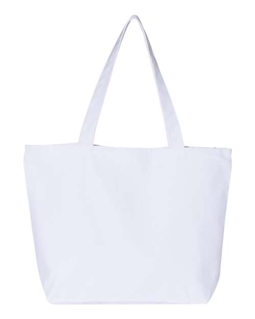 25L Zippered Tote - White / One Size