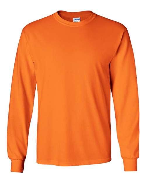 Ultra Cotton® Long Sleeve T-Shirt - Safety Orange Safety Orange T-Shirts - Long Sleeve