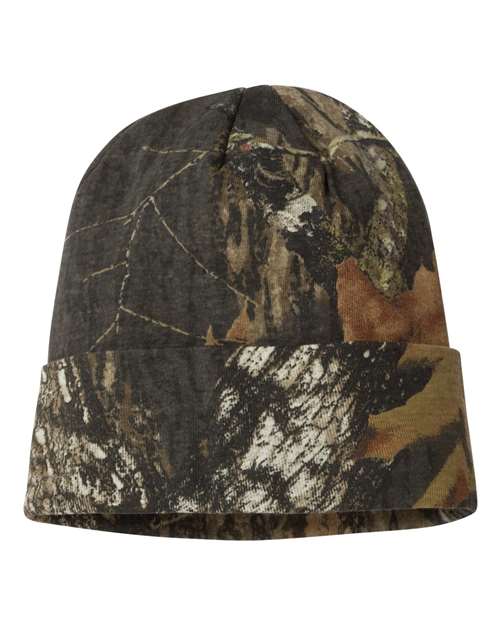12" Licensed Camo Cuffed Beanie - Toronto Apparel - Screen Printing and Embroidery Headwear - Winter