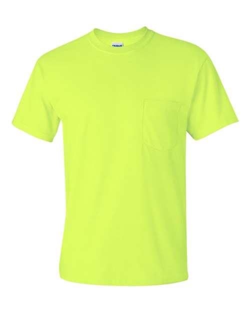 Ultra Cotton® Pocket T-Shirt Safety Green T-Shirts