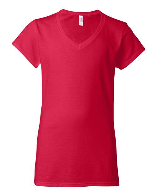 Softstyle® Women’s V-Neck T-Shirt Cherry Red T-Shirts