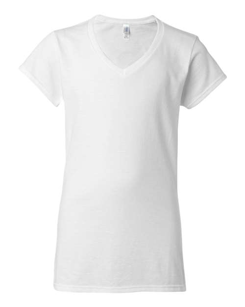 Softstyle® Women’s V-Neck T-Shirt White T-Shirts