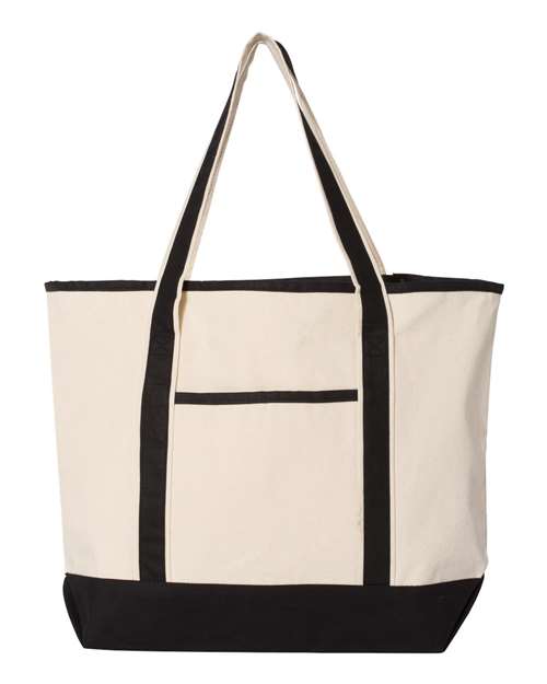 34.6L Large Canvas Deluxe Tote - Natural/ Black / One Size