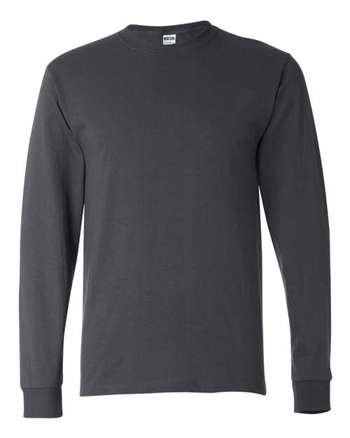 Dri-Power® Long Sleeve 50/50 T-Shirt - Charcoal Grey Charcoal Grey T-Shirts - Long Sleeve