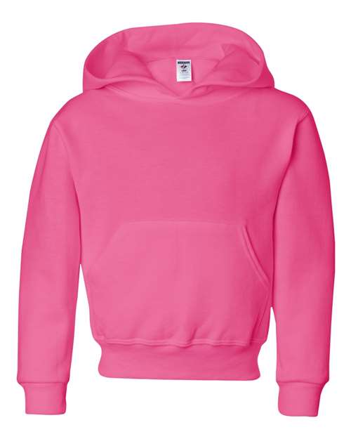 NuBlend® Youth Hooded Sweatshirt Neon Pink Fleece