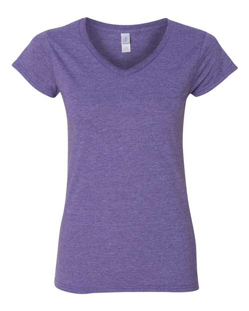 Softstyle® Women’s V-Neck T-Shirt Heather Purple T-Shirts