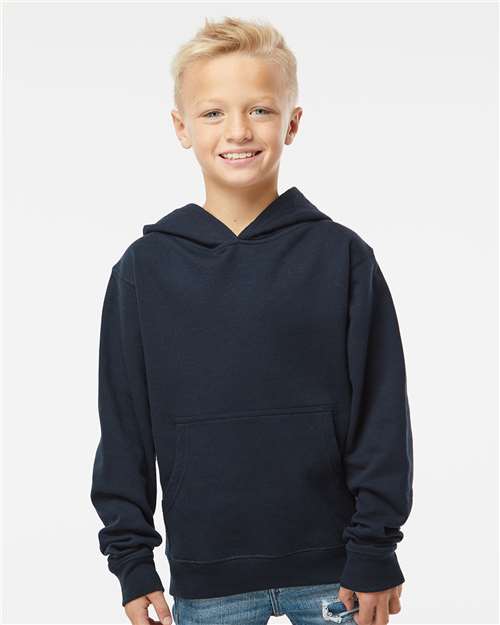 Youth Midweight Hooded Sweatshirt Navy Fleece