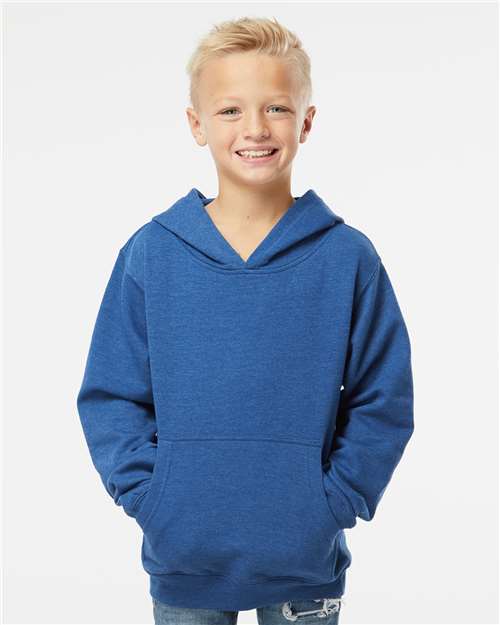 Youth Midweight Hooded Sweatshirt Royal Heather Fleece