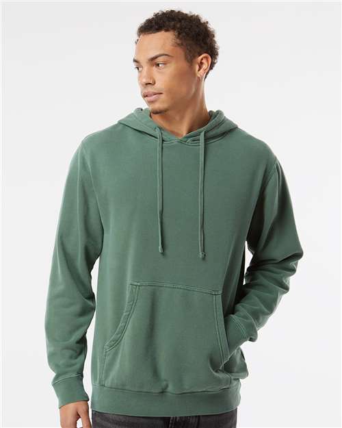 Midweight Pigment-Dyed Hooded Sweatshirt Pigment Alpine Green Fleece