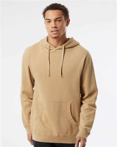 Midweight Pigment-Dyed Hooded Sweatshirt Pigment Sandstone Fleece