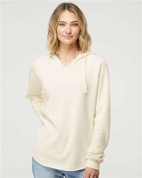 Women’s Lightweight California Wave Wash Hooded Sweatshirt - Toronto Apparel - Screen Printing and Embroidery Fleece