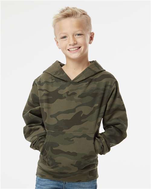 Youth Midweight Hooded Sweatshirt Forest Camo Fleece