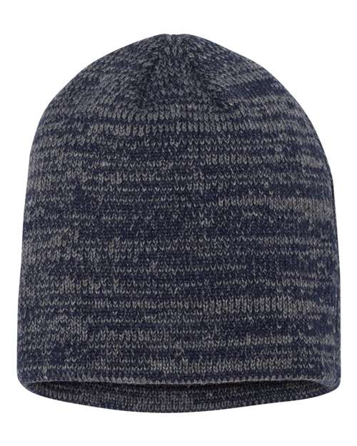 8’ Marled Beanie - Navy/ Dark Grey / One Size