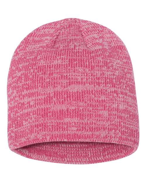 8’ Marled Beanie - Pink/ Dark Pink / One Size