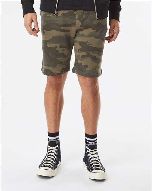 Midweight Fleece Shorts Forest Camo Fleece