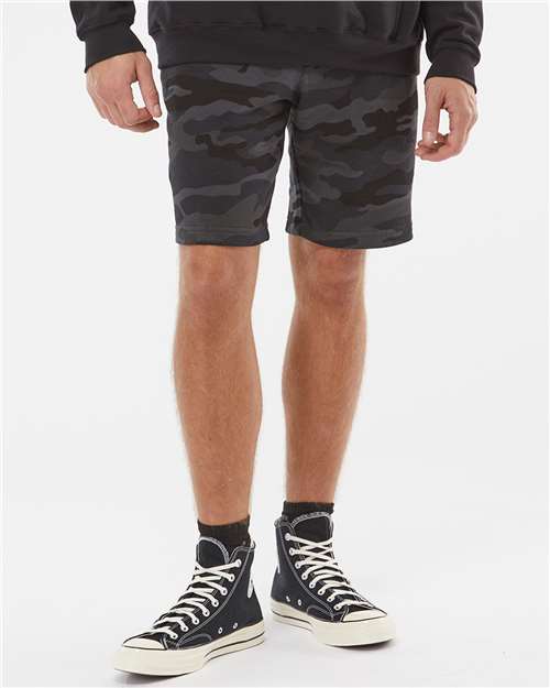 Midweight Fleece Shorts Black Camo Fleece