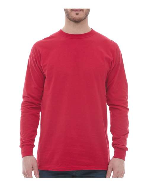 Ring-Spun Long Sleeve T-Shirt Red T-Shirts - Long Sleeve