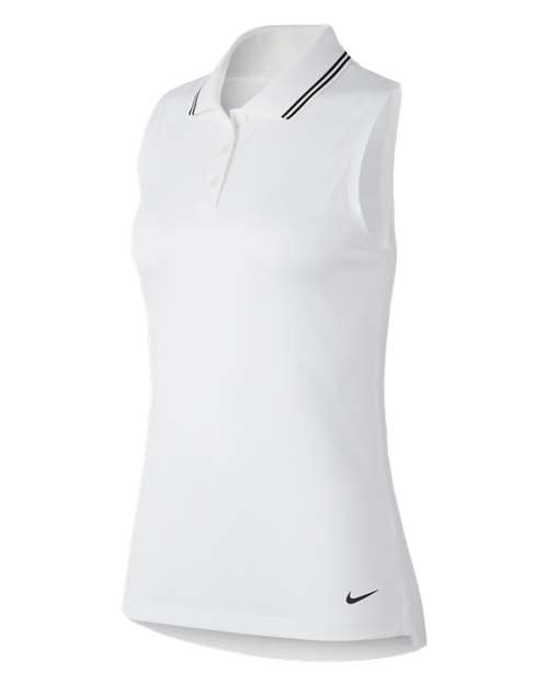 Women's Sleeveless Victory Polo White XL Sport Shirts