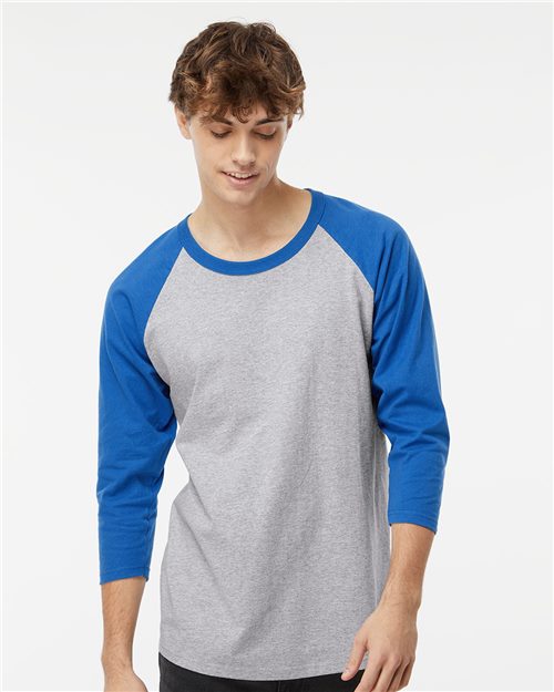 Raglan Three-Quarter Sleeve Baseball T-Shirt T-Shirts - Long Sleeve