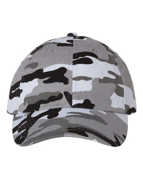 Adult Bio - Washed Classic Dad Hat - Grey Camo / Adjustable