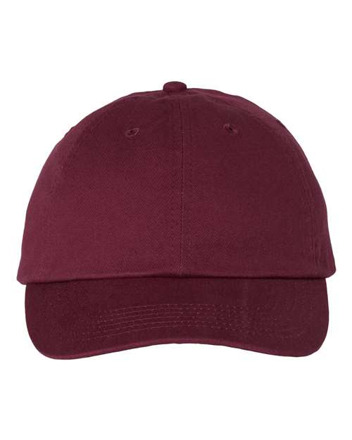 Adult Bio - Washed Classic Dad Hat - Maroon / Adjustable