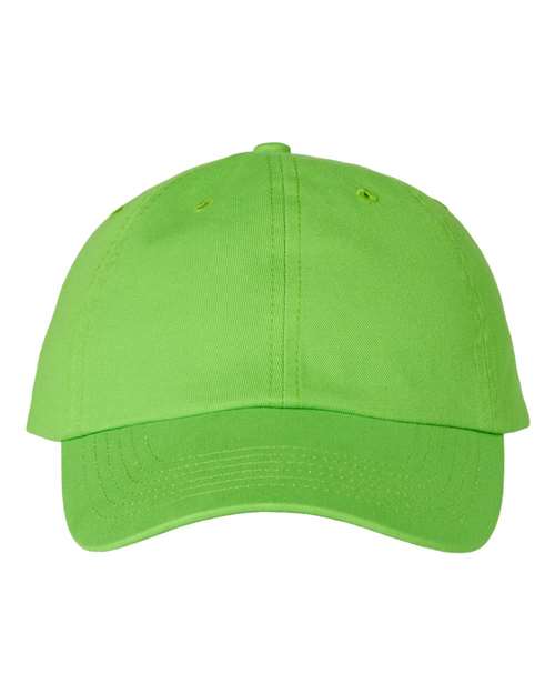 Adult Bio - Washed Classic Dad Hat - Neon Green / Adjustable