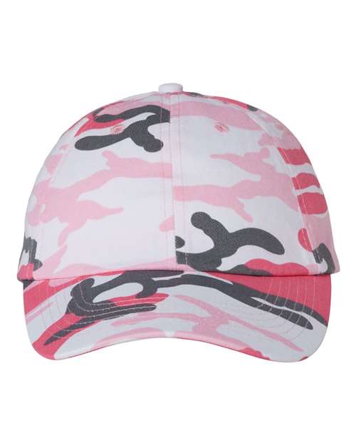 Adult Bio - Washed Classic Dad Hat - Pink Camo / Adjustable