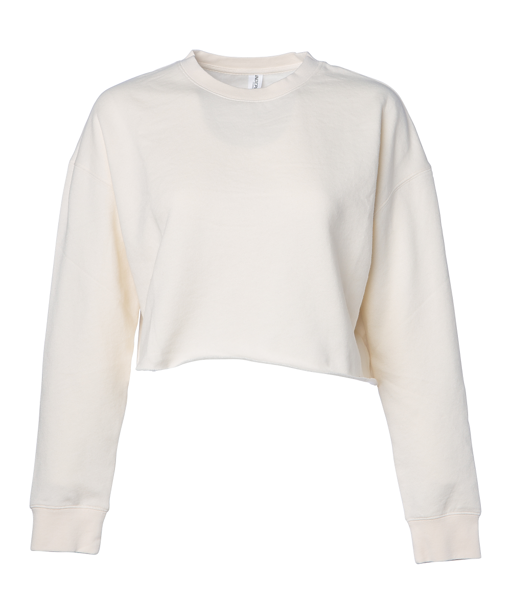 AFX24CRPC WOMEN’S LIGHTWEIGHT CROP CREW NECK - Bone / XS