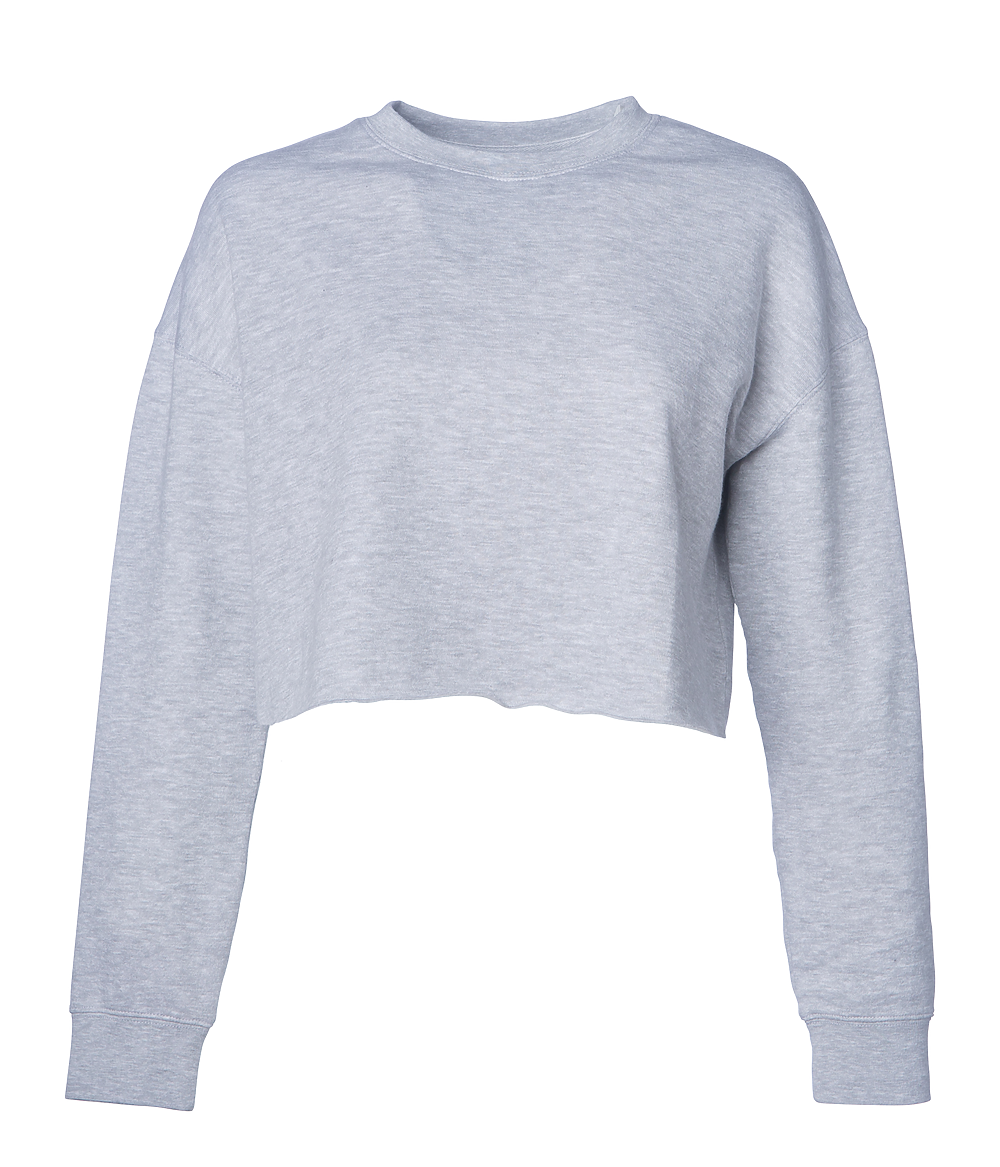 AFX24CRPC WOMEN'S LIGHTWEIGHT CROP CREW NECK Grey Heather AFX BASIC FLEECE Chic Cropped Waist Top CREWS Customizable Crop Sweatshirt Embroidery Compatible Sweatshirt Fashion-Forward Fleece INDEPENDENT Independent Crop Crew Neck Lightweight Fleece Crop Top Premium Cotton Blend Fleece Screen Printing Friendly Top Soft Print-Ready Apparel WOMEN Women's Crop Crew Neck