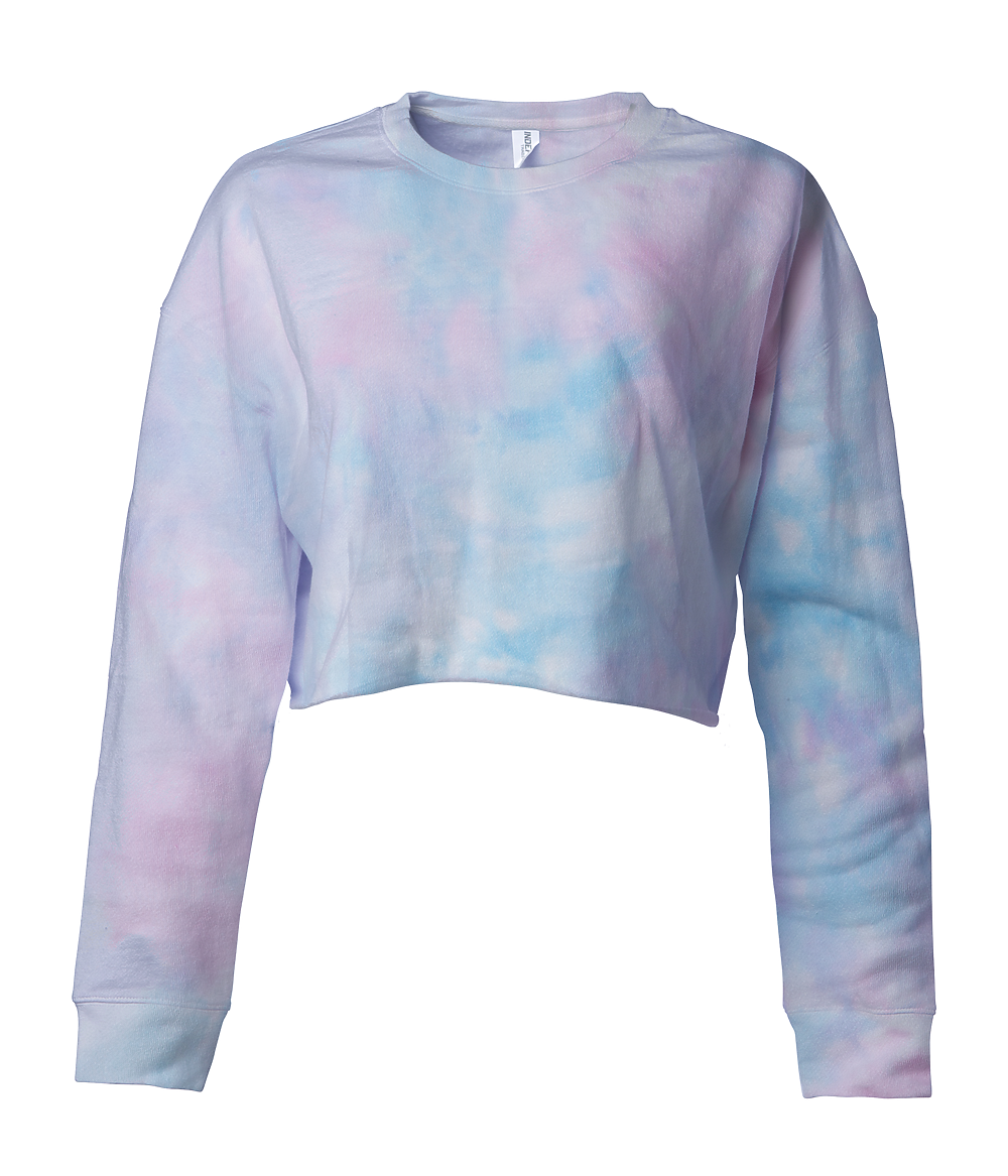 AFX24CRPC WOMEN’S LIGHTWEIGHT CROP CREW NECK - Tie Dye