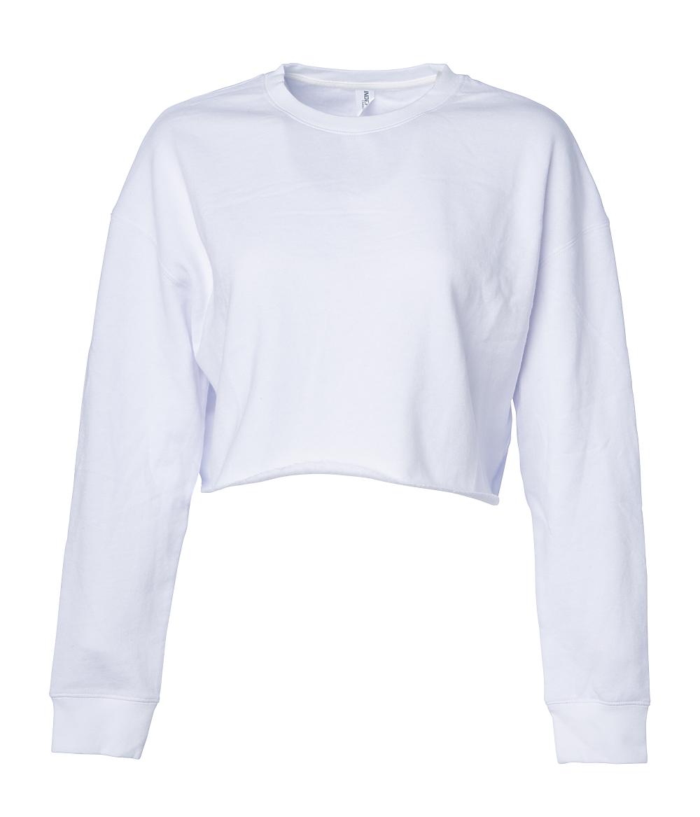 AFX24CRPC WOMEN’S LIGHTWEIGHT CROP CREW NECK - White / XS