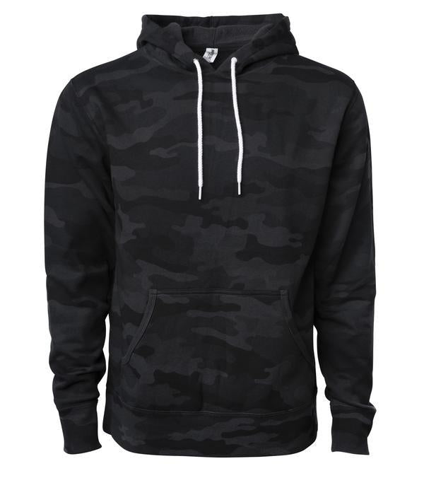 AFX90UN Unisex Pullover Hooded Sweatshirts - Black Camo