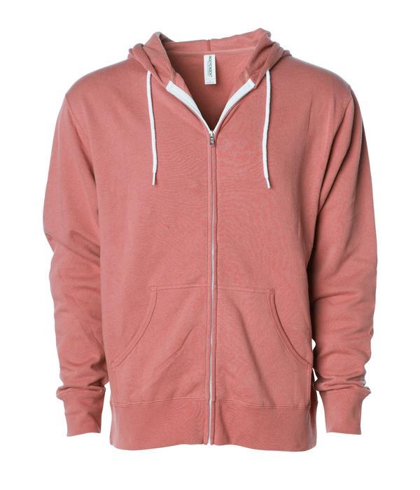 AFX90UNZ Unisex Zip Hooded Sweatshirt - Dusty Rose / XS ZIPS